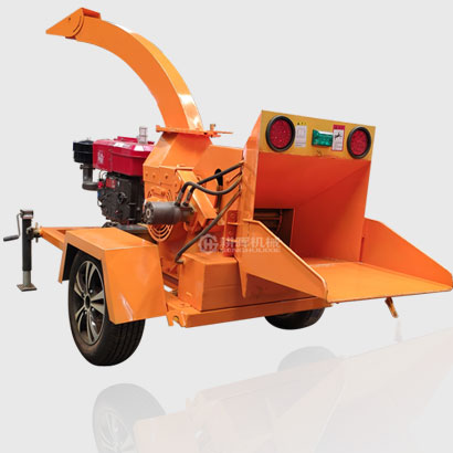 小型強制進料樹枝粉碎機小型移動式自動喂料碎