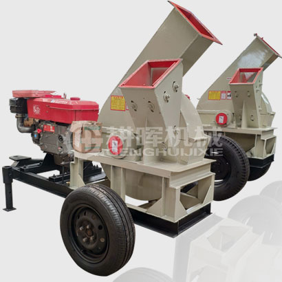 柴油動力削片機柴油機木材削片機移動木柴削片